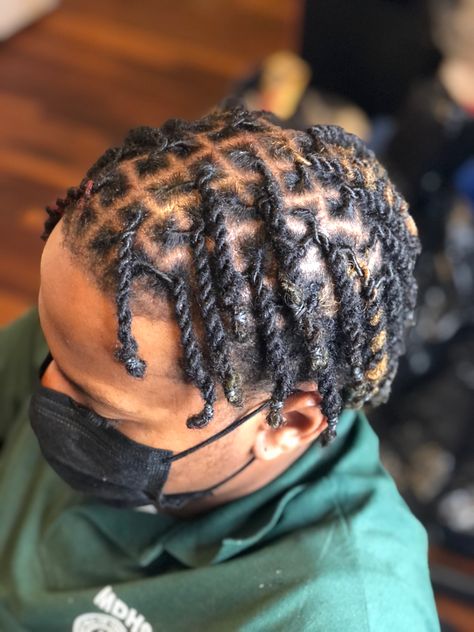 High Top Locks Men, Short Locs Bun, Male Locs, Mens Twists, High Top Dreads, Men Locs, 2 Strand Twist, Dreadlocks Hair Care, Lock Styles