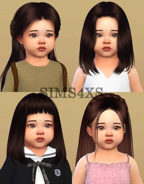 Toddler Hair Sims 4, Toddler Cc Sims 4, Sims Baby, Sims 4 Black Hair, Sims 4 Cc Kids Clothing, Pelo Sims, Intimo Calvin Klein, Sims 4 Children, The Sims 4 Packs