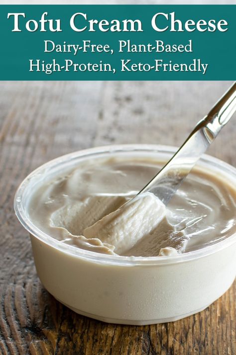 Vegan Tofu Cream Cheese, Silken Tofu Cream Cheese, Tofu Cream Cheese Recipe, Tofu Cream, Dairy Substitutes, Tofu Cream Cheese, Healthy Substitutes, Vegan Cream Cheese Frosting, Homemade Tofu