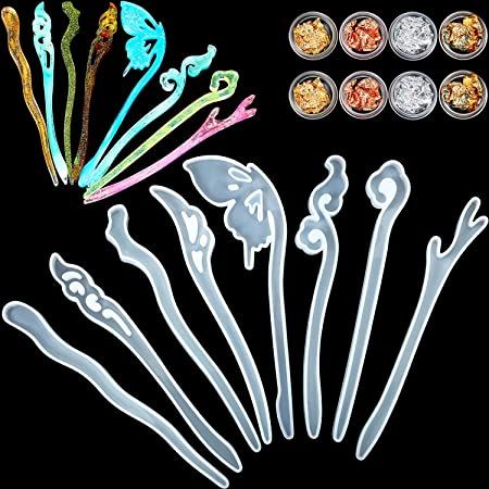 Hair Pins Diy, Instrument Craft, Resin Pens, Resin Colors, Resin Pen, Diy Galaxy, Metallic Powder, Casting Kit, Casting Resin Molds