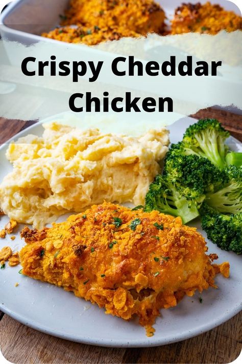 Ritz Cheddar Chicken, Baked Cheddar Chicken, Crispy Cheddar Chicken Freezer Meal, Cracker Crumb Chicken, Crispy Cheddar Chicken Bake, Cheddar Chicken Recipes, Recipes Using Crackers, Crispy Cheddar Chicken Ritz Crackers, Chicken And Cheddar Cheese Recipes