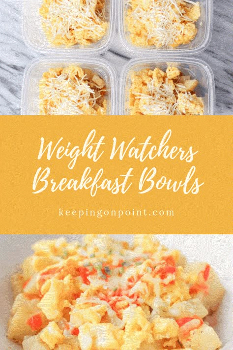 Weight WatchersBreakfast Bowls Weight Watchers Meal Plans, Fitness Meals, Weight Watchers Breakfast, Low Carb Snack, Points Recipes, Weight Watchers Diet, Breakfast Meal Prep, Idee Pasto Sano, How To Make Breakfast