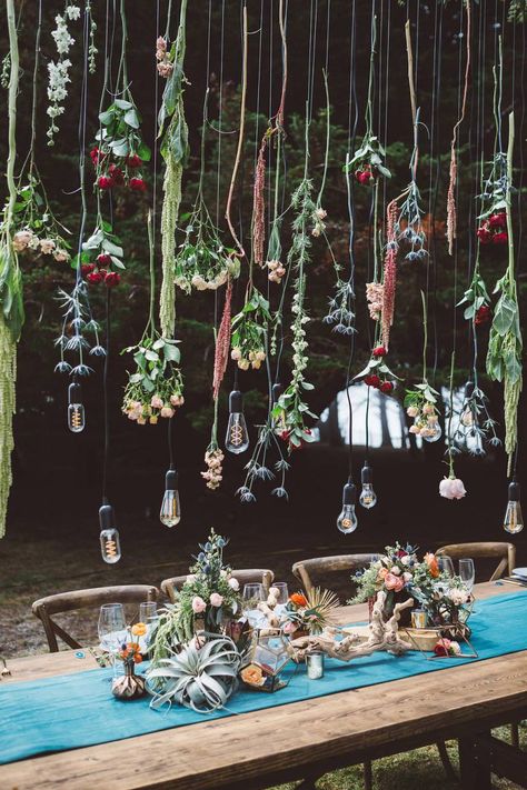 Boho Big Sur Wedding at the Ragged Point Inn via The Wedding Standard Surreal Wedding Decor, Surreal Wedding, Surrealism Wedding, Point 16 Big Sur Wedding, Ragged Point Big Sur, Hanging Rattan Lanterns Wedding, Bali Cliff Wedding, Big Sur Wedding Photos, Big Sur Wedding