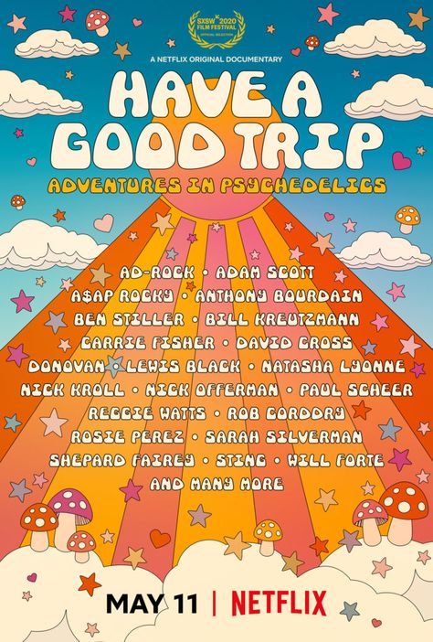 Exhibition Theme, Have A Good Trip, Digital Editing, Good Trip, Sxsw Film, Nick Offerman, Route 66 Road Trip, Ben Stiller, Music Festival Poster