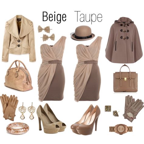 Beige vs Taupe 😍😍😍 Taupe And Beige Outfit, Taupe Outfit, Colour Block Dress, Taupe Fashion, Taupe Colour, Beige Outfit, Fall Capsule Wardrobe, Bright Spring, Light Spring