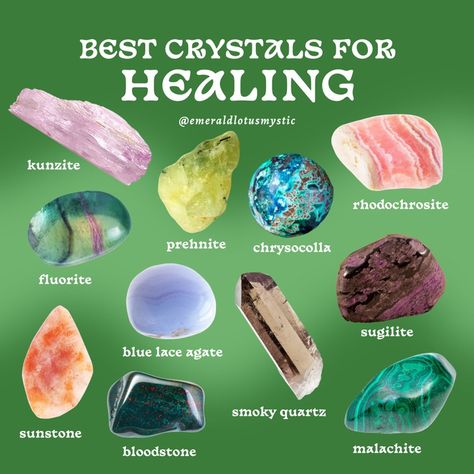 11 Best Crystals for Healing | Witch Tips — Emerald Lotus Stones For Healing After Surgery, Healing Crystals For Cancers, Crystals For Change, Crystals For Healing Emotions, Crystals For Inflammation, Crystals For Good Health, Healing Stones And Crystals Meanings, Crystals For Health, Healing Witch