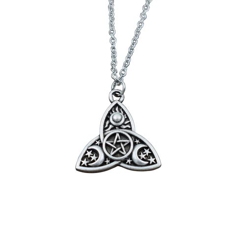 PRICES MAY VARY. Gender:Unisex Gender:Unisex Style:Classic Wicca Jewelry Triple Moon Goddess Triquetra Pentacle Necklace Pagan Wicca Pendant Necklace Wicca Necklace, Triquetra Necklace, Pentacle Necklace, Triquetra Pendant, Wicca Jewelry, Wiccan Necklace, Wiccan Symbols, Pentagram Necklace, Witch Necklace