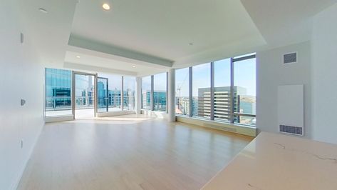 Premier 3 Bedroom 3.5 Bath with 519SF Private Terrace & 2 Garage Parking Spaces (1 Valet/1 Self) at EchelonSeaport - 133 Seaport Blvd. Boston Seaport Apartment, Boston Matterport, Dream Apartments, School Apartment, Boston Apartment, Garage Parking, Indoor Basketball Court, 3d Floor Plan, Dream Mansion