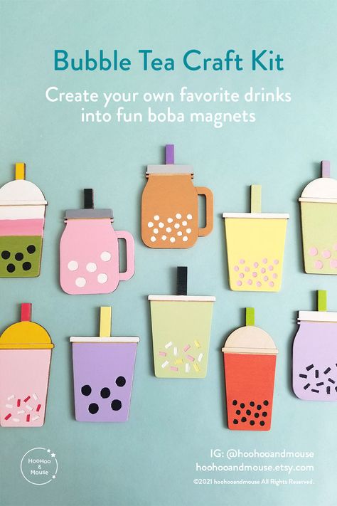 Now you can make your own boba drinks—as magnets that is! Our Boba Tea Magnet Paint Kit let's you create your favorite drinks and topping combos. Magnet Paint, Boba Party, Boba Bar, Tea Cups Diy, Tea Crafts, Tea Beverages, Best Stocking Stuffers, Diy Cups, Flavored Drinks