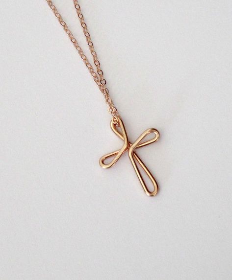 Curved Bar Necklace, Diamond Initial Necklace, Gold Letter Necklace, Gold Cross Necklace, Gold Cross Pendant, Christian Jewelry, Cross Jewelry, Gold Cross, Rose Gold Jewelry