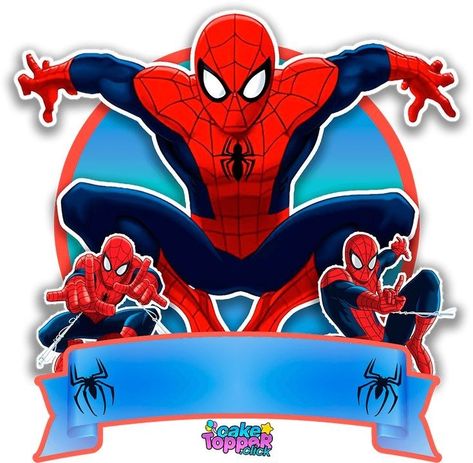 Spiderman Cake Topper Printable Free, Cake Topper Spiderman, Spiderman Printables, Topper Spiderman, Spiderman Cupcake Toppers, Minecraft Birthday Decorations, Spiderman Topper, Happy Birthday Spiderman, Cake Spiderman