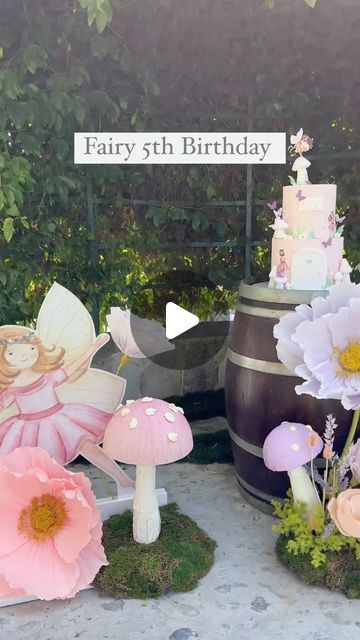 Large Flower Art on Instagram: "Another fairy birthday at @ggsfunranch ✨   #fairybirthday #fairyfirstbirthday" Fairy Theme Birthday Cake, Fairy 1st Birthday Party Ideas, Fairy Cake Smash, Fairy First Birthday Cake, Fairy Garden Birthday Party, Fairy Garden Party, Pink Mushroom, Garden Party Birthday, Garden Birthday