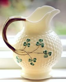 Irish Pottery, Belleek China, Belleek Pottery, Irish Things, Irish Blessings, Irish Love, Irish Decor, Irish Eyes Are Smiling, White Pitcher