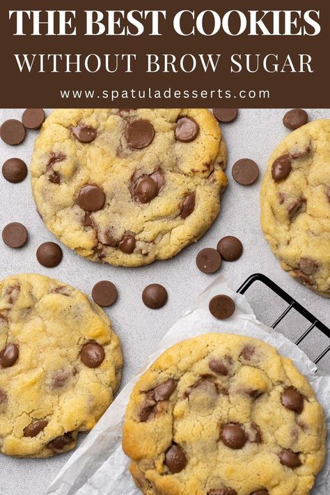 Perfect cookies without brown sugar Cookies With No Brown Sugar, Cookie Recipes Without Brown Sugar, Choclate Chip Cookie Recipe, Quick Chocolate Chip Cookies, Cookies Without Brown Sugar, Delicious Chocolate Chip Cookies, Paris Bakery, Quick Cookies Recipes, Quick Cookies