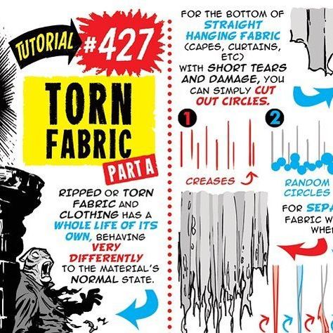 The Etherington Brothers on Instagram: "TORN FABRIC part ONE from the #howtoTHINKwhenyouDRAW ENCYCLOPEDIA - the world’s ONLY encyclopedia of drawing tutorials, posted up FREE for EVERYONE, FOREVER, with NEW and CLASSIC tutorials coming up EVERY DAY only on our Instagram here: @etheringtonbrothers :) Lorenzo! #arttips #arttutorial #drawingtips #artprocess #stepbystepart #drawingtutorial #howtodraw #learnuary #howtodraw #drawingtutorial #conceptart #gamedev #animationdev #gameart #tutorial #ink Ripped Fabric Drawing Reference, Torn Shirt Drawing, How To Draw Torn Fabric, Torn Fabric Reference, Etherington Brothers Tutorials, Etherington Brothers, Torn Fabric, Invisible String, Brothers Art