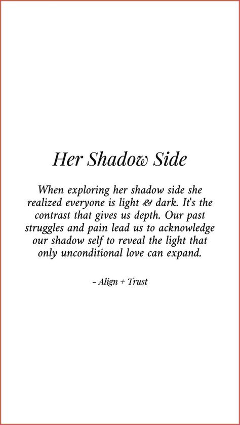 Shadow Self Art, Self Tarot Spread, Light And Shadow Quotes, Shadow Work Quotes, Shadow Healing, Self Journal Prompts, Vision Affirmations, Woman Rising, Shadow Quotes