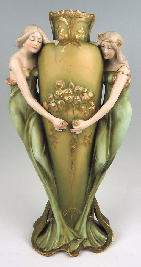 Fleurs Art Nouveau, Art Nouveau Vase, Art Nouveau Furniture, Art Deco Vases, Art Nouveau Design, Vintage Vase, Art Nouveau Jewelry, Antique Vase, Keramik Vase