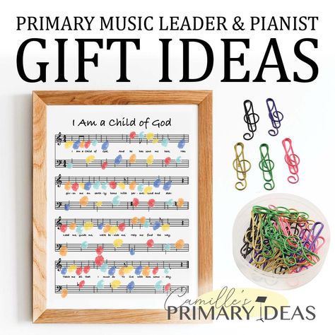 Primary pianist and music leader gift, show your primary music leader and or primary pianist how much you love and appreciate them with this free printable your primary can customize Primary Chorister Thank You, Primary Presidency Thank You Gift, Lds Teacher Appreciation Primary, Gifts For Primary Children, Primary Party Ideas Lds, Primary Program Thank You Gifts, Lds Primary Teacher Training, Primary Teacher Thank You Gifts, Lds Primary Teacher Gifts