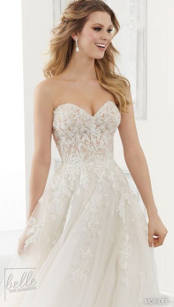 Morilee Wedding Dresses Spring 2021 - 2183-0077 Morilee Wedding Dresses, Aline Dresses, Detachable Sleeves Wedding Dress, Mori Lee Bridal, Wedding Dresses A, Wedding Dresses A Line, Grey Prom Dress, Dresses A Line, Womens Prom Dresses