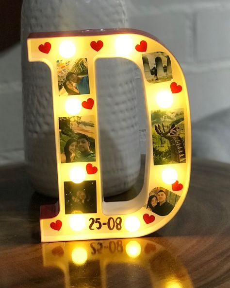 Letras luminosas con fotos ♥️ Collage, Led, Pins