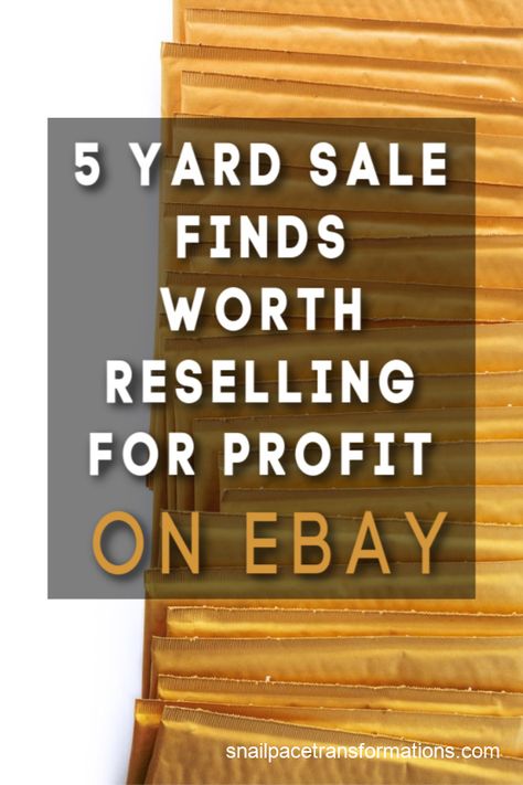 5 Yard Sale Finds Worth Reselling For Profit On eBay Reseller Business, Ebay Selling Tips, Earning Tips, Retail Arbitrage, Reselling Business, Ebay Reseller, Ebay Hacks, Yard Sale Finds, Household Expenses