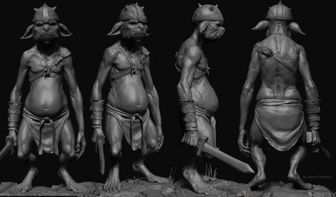 Maria Panfilova, Goblin Town, Grimgar Of Fantasy And Ash, Goblin Art, 3d Concept, Monster Concept Art, 3d Modelling, Creature Art, Zbrush