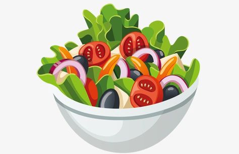 Salad Drawing, Fruit Nutrition, Vegetable Cartoon, Vegetable Harvest, Fresh Dishes, Food Doodles, Food Cartoon, Food Clipart, Food Png