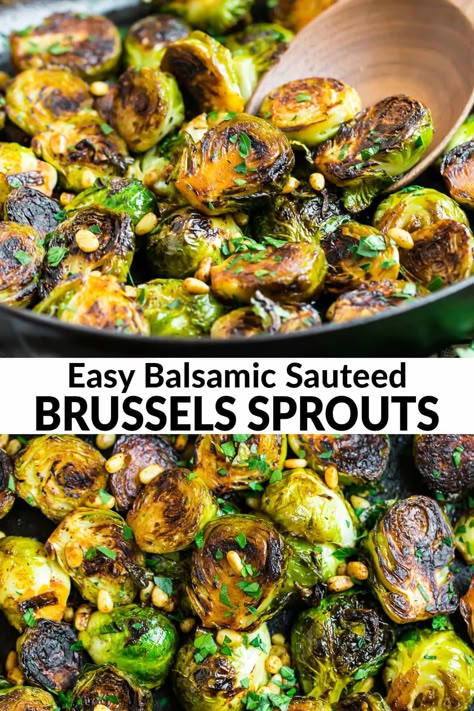 Sautéed Brussels Sprouts {BEST EVER Recipe!} Healthy Brussel Sprouts, Sauteed Brussels Sprouts, Sautéed Brussels Sprouts, Brussel Sprouts Recipes Easy, Sauteed Brussel Sprouts, Balsamic Brussel Sprouts, Sprouts Recipes, Fried Brussel Sprouts, Brussel Sprout Recipes Roasted