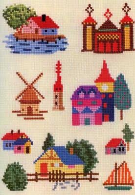 Cross Stitch House, Cross Stitch Books, Cross Stitch Needles, Mini Cross Stitch, Stitch Book, Cute Cross Stitch, Vintage Cross Stitches, A Cross, Cross Stitch Charts