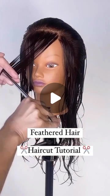 Diy Feathered Haircut, Feather Bangs Long Hair, Feathered Long Hair, Feathery Bangs, Feathered Haircut, Feathered Hair, Feather Cut, Haircut Tutorial, I Am So Grateful