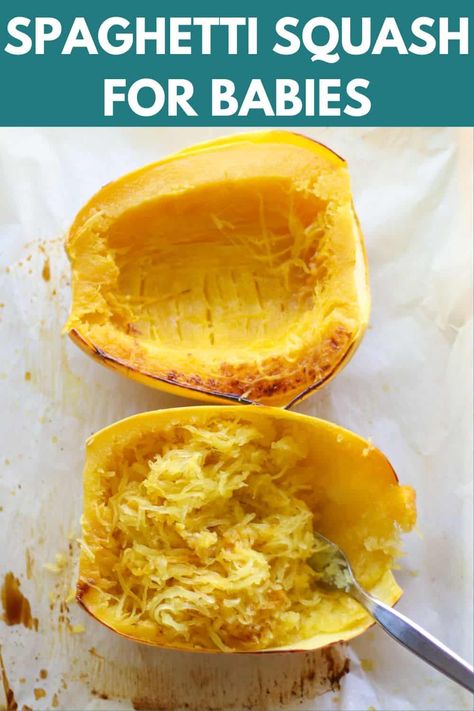 Blw Spaghetti Squash, Squash Baby Food Recipe, Roasting Spaghetti Squash, Butternut Squash Spaghetti, Squash In Oven, Baby Food Recipes Stage 1, Spaghetti Squash Pasta, Baby Cuddles, How To Cook Squash