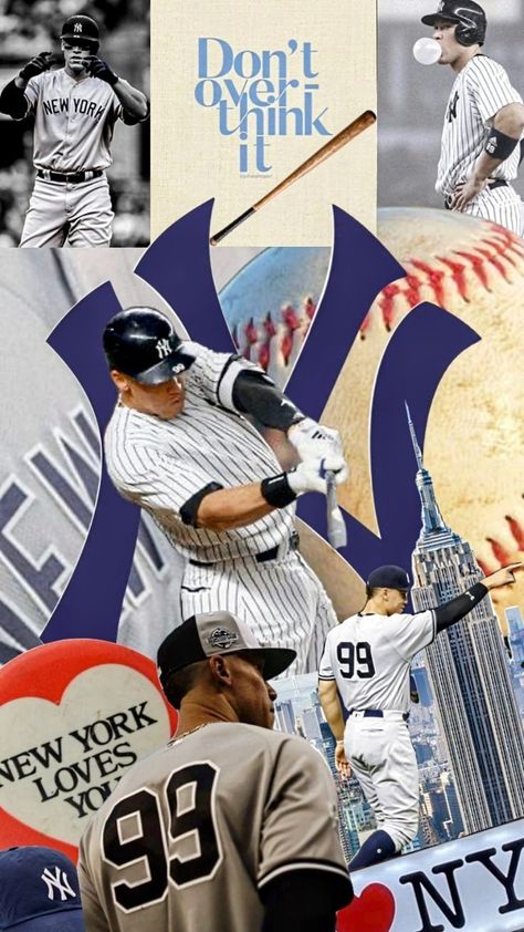 Yankees Aesthetic, Baseball Collage, Yankees Wallpaper, Yankees Poster, Mlb Baseball Players, La Dodgers Baseball, Gleyber Torres, Baseball Wallpaper, Mlb Wallpaper