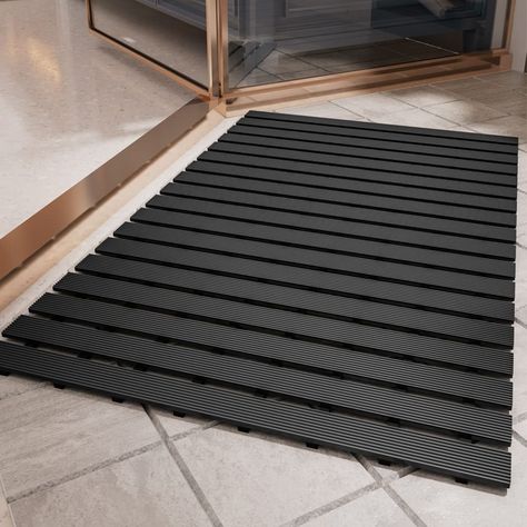 PRICES MAY VARY. 【Anti-Slip Rubber Backing】With the soft rubber feet on the bottom, this shower mats for showers will not scratch your floor and can be fixed firmly on the floor, ensuring stand more safely on the mat. The exquisite textured surface on the rubber feet for additional non-skid performance provides double slip resistance in a smooth and textured surface 【Superior Drainage System】Elevated design as natural drain holes, encourage water to flow past the shower floor mat without getting Shower Floor Mat, Acrylic Shower Base, Black Bathtub, Bathtub Mats, Bathtub Mat, Tub Mat, Spa Room, Shower Mat, Bathtub Accessories