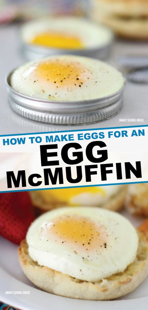 Cooking Eggs For Breakfast Sandwiches, Making Eggs For Breakfast Sandwiches, Egg For Breakfast Sandwich, How To Make Eggs For Breakfast Sandwich, Different Ways To Make Eggs, Mcmuffin Sandwiches, Breakfast Mcmuffins, Egg Mcmuffin Recipe, Quick Egg Recipes