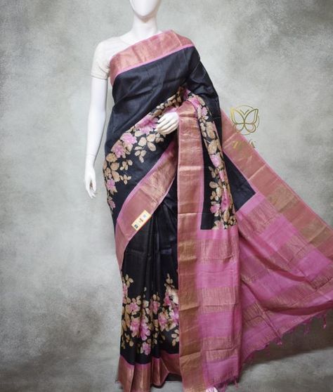 Buy Tussar Silk Sarees | Hand Block Printed Sarees | Hand Made Sarees | ZIVA Clothing – Page 10 – ZIVA CLOTHING Draped Sarees, Saree With Price, Color Kurti, Saree Kanchipuram, Indian Saris, Kora Silk Sarees, Saree Wearing, Sari Design, New Saree Designs