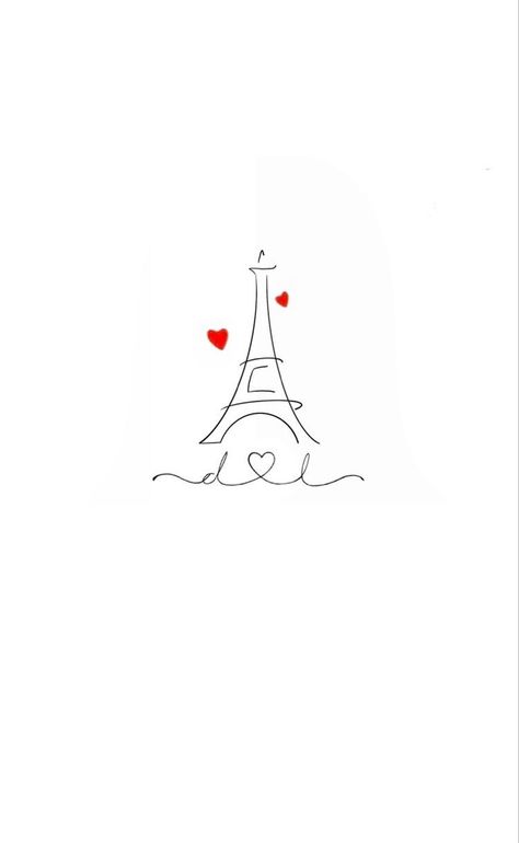 Eiffel Tower Outline Drawing, Mini Eiffel Tower Tattoo, Eiffel Tower Tattoos, Eiffel Tower Tattoo Simple, Tiny Paris Tattoo, Eiffel Tower Line Art, Tour Eiffel Drawing, Effiel Tower Tattoo, Eiffel Tattoo