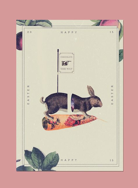 Happy Easter 2015 on Behance Collage Composition, Easter Poster, Buch Design, Graphisches Design, Illustration Photo, 카드 디자인, Poster Layout, Print Layout, Vintage Collage