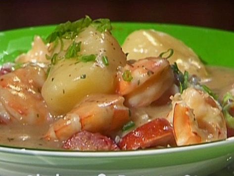 Shrimp Sausage And Potato Stew, South Louisiana Recipes, Potato Stew, Emeril Lagasse, Louisiana Recipes, Stewed Potatoes, Andouille, Stew Recipe, Cajun Recipes