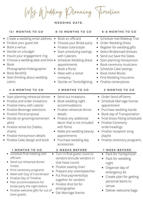 Customizable Wedding Planning Checklist 16 Month Wedding Planning Timeline, To Do Wedding List, Wedding Planning Schedule Timeline, Wedding Folder Organization, Wedding Checklist Timeline Detailed, Wedding Planning Notebook Diy, Tips For Planning A Wedding, How To Plan A Wedding In 3 Months, How To Plan A Wedding In A Year