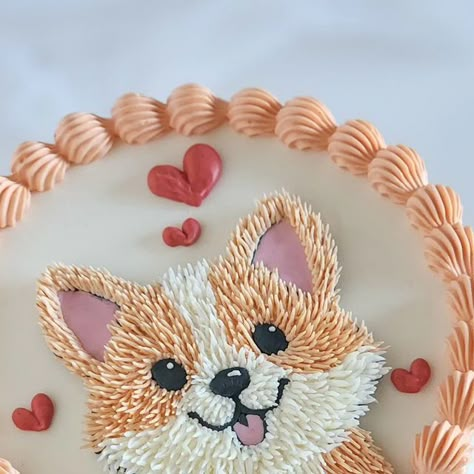 Dog Themed Birthday Cake Ideas, Corgi Cake Ideas, Corgi Cupcakes, Corgi Birthday Cake, Corgi Birthday Party Theme, Dog Shaped Birthday Cake, Simple Dog Cake Design, Puppy Birthday Cake For Kids, Puppy Themed Birthday Cake