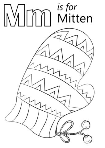 Letter M Christmas Craft Preschool, M Is For Mitten Preschool, Letter M Crafts For Preschoolers, Letter M Activities For Preschool, Mitten Crafts, M Coloring Pages, Preschool Letter M, Letter M Crafts, Letter M Activities