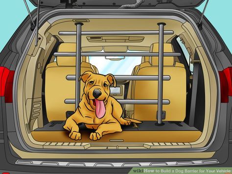 How to Build a Dog Barrier for Your Vehicle: 11 Steps Sienna Van, Dog Barrier, Crossover Cars, Minivan, In The Car, Diy Stuffed Animals, Station Wagon, Back Seat, Mini Van