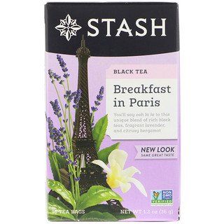 Breakfast In Paris, Paris Tea, Stash Tea, Paris Breakfast, Serene Forest, Candida Yeast, Tea Breakfast, Black Tea Bags, Quick Drinks