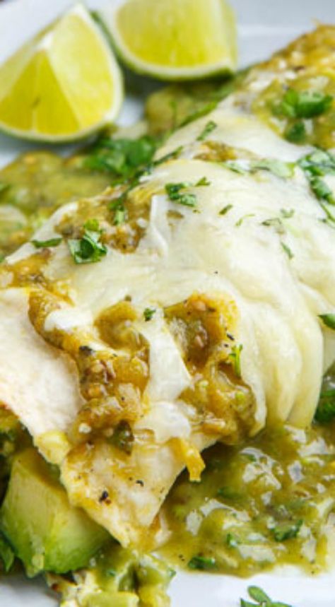 Chicken Enchiladas With Avocado Cream Sauce, Creamy Avocado Chicken Enchiladas, Chicken And Avocado Enchiladas, Avocado Chicken Enchiladas, Damn Delicious Chicken Enchiladas, Skillet Creamy Chipotle Chicken Enchiladas, Avocado Enchiladas, Chicken And Avocado, Mexican Dinners