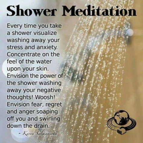 Shower Meditation, Meditation Mantra, Meditation For Beginners, Pranayama, Mind Body Soul, Mindfulness Meditation, Healthy Mind, Guided Meditation, Negative Thoughts