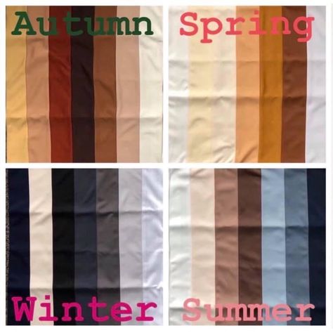 Warm Spring Color Palette, True Winter Color Palette, Cool Winter Color Palette, Deep Winter Palette, Soft Summer Palette, Soft Summer Color Palette, Soft Summer Colors, Honey Cinnamon, True Spring