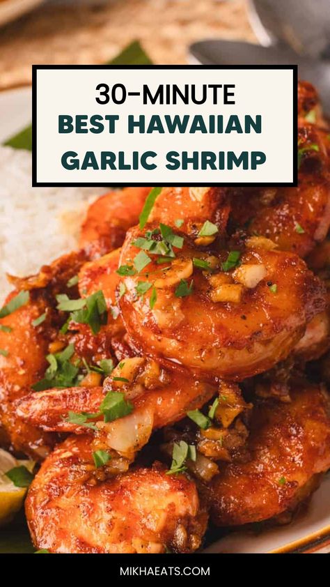 Looking for the ultimate Hawaiian garlic shrimp recipe? Explore the mouthwatering world of garlic shrimp recipes, from classic to food truck favorites. Indulge in the bold flavors of Hawaii with a savory dish that will transport your taste buds to paradise. Don't miss out on this must-try culinary delight – get cooking and enjoy a taste of the tropics today! Brown Sugar Shrimp, Hawaii Shrimp Recipe, Black Pepper Shrimp Chinese, Hawaiian Fish Recipes, Shrimp With Heads On Recipes, Japanese Shrimp Recipe, Hawaiian Shrimp Recipes, Hawaiian Recipes Traditional, Authentic Hawaiian Food Recipes