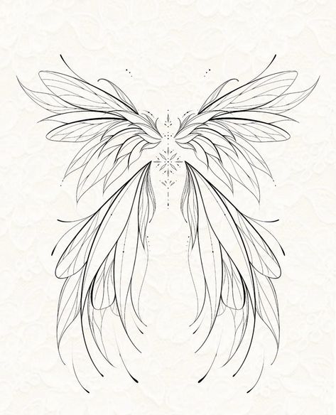 Fairy Wings Drawing, Angel Wings Tattoo On Back, Fairy Wing Tattoos, Butterfly Wing Tattoo, Alas Tattoo, Wing Tattoos On Back, Maching Tattoos, Feminine Tattoo Sleeves, Cross Tattoos For Women