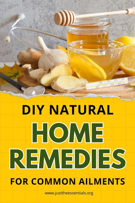 Natural remedies for common ailments like honey, lemon, and ginger. Diy Natural Remedies, Feeling Under The Weather, Under The Weather, Diy Remedies, To The Rescue, Natural Home, Natural Home Remedies, Diy Natural Products, Feel Better