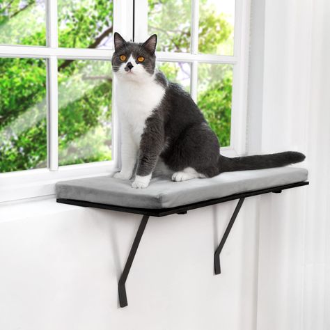 COZIWOW Cat Window Seat Wall Mount Perch House for Large Indoor Cats, Heavy Duty Cat Bed Shelves Furniture for Wall, Durable Cat Window Seat, Cat Window Hammock, Shelves Furniture, Seat Wall, Cat Window Perch, Window Perch, Cat Frame, Shelf Furniture, Cat Perch